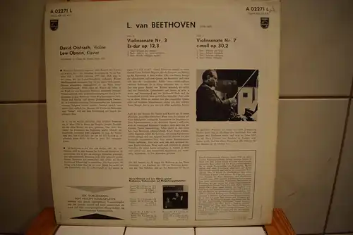 Beethoven*, David Oistrach, Lew Oborin* – Violinsonaten III Nr. 3 Op. 12,3 - Nr. 7 Op. 30,2 , Sammlerstück , Rarität 