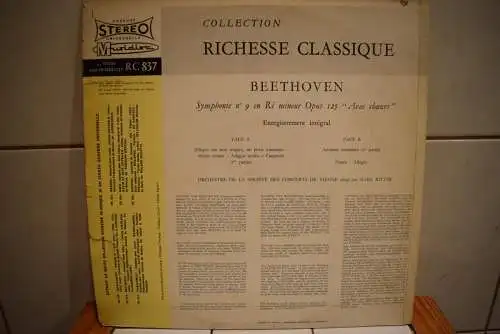Beethoven* - Orchestre De La Société Des Concerts De Vienne* Dirigé Par Karl Ritter – Symphonie N° 9 En Ré Mineur Opus 125 “Avec Chœurs”