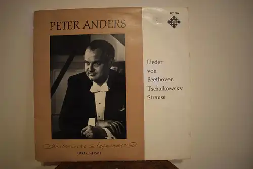 Peter Anders  / Ludwig van Beethoven / Pyotr Ilyich Tchaikovsky / Richard Strauss – Lieder Von Beethoven / Tchaikovsky / Strauss
