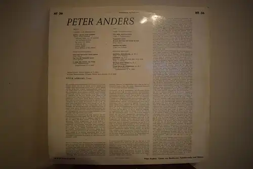 Peter Anders  / Ludwig van Beethoven / Pyotr Ilyich Tchaikovsky / Richard Strauss – Lieder Von Beethoven / Tchaikovsky / Strauss