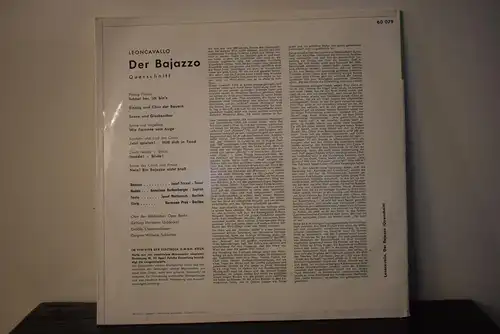 Leoncavallo* - Anneliese Rothenberger, Josef Traxel, Josef Metternich, Hermann Prey – Der Bajazzo