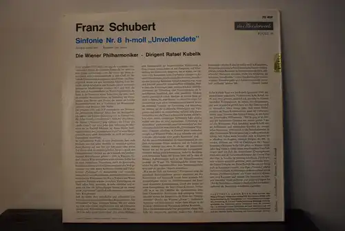 Franz Schubert-Sinfonie Nr8 h-moll "unvollendete "  " Sehr seltene 10 Zoll Mini LP in Stereo , absolutes Sammlerstück" 