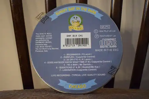Chicago  – Sunny Day In The Park "Autorisierte Sonderedition der bekannten Chicago Scheibe vom Label Dog'n Roll in Blechdose , Sammlerstück "