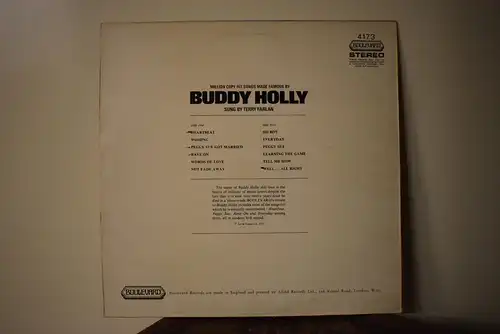 Terry Farlan – Million Copy Hit Songs Made Famous By Buddy Holly