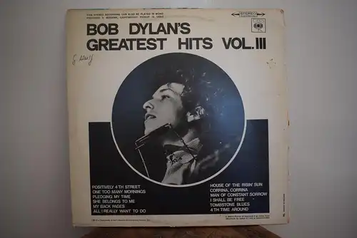 Bob Dylan ‎– Bob Dylan's Greatest Hits Vol III