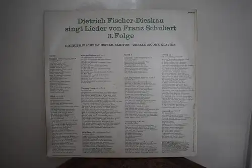 Schubert • Dietrich Fischer-Dieskau • Gerald Moore – Dietrich Fischer-Dieskau Singt Lieder Von Franz Schubert - 3. Folge