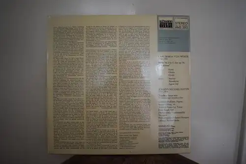 Philharmonia Vocalensemble Und Orchester Stuttgart, Roland Bader ‎– Weber - Jubelmesse / M.Haydn - Tenebrae Factae Sunt