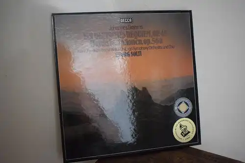 Johannes Brahms, Kiri Te Kanawa • Bernd Weikl • Chicago Symphony Orchestra Und Chor, Georg Solti ‎– Ein Deutsches Requiem, Op. 45 - Haydn-Variationen, Op. 56a "Hochwertige 2 LP Sammlerbox , sehr guter Zustand "