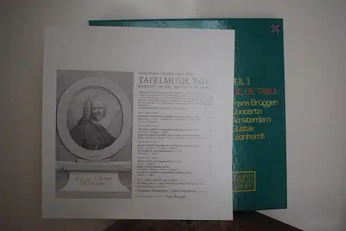 Georg Philipp Telemann - Frans Brüggen, Concerto Amsterdam, Gustav Leonhardt ‎– Tafelmusik Teil I (Banquet-Music ∙ Musique De Table) " Hochwertige 2 LP Sammlerbox in Top Zustand "