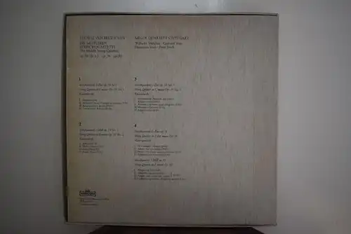 Ludwig van Beethoven, Melos Quartett Stuttgart ‎– Die Mittleren Streichquartette Op. 59 Nr.1-3 Op.74 Op.95 "Hochwertige 4 LP Sammlerbox , LPs in hervorragendem Zustand "