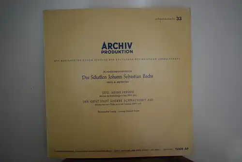 Johann Sebastian Bach - Thomanerchor Leipzig ∙ Leitung: Günther Ramin – Jesu, Meine Freude ∙ Der Geist Hilft Unsrer Schwachheit Auf " Historische Archiv Aufnahme von 1963 "