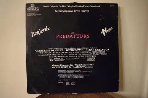 Michel Rubini & Denny Jaeger ‎– The Hunger (Original Motion Picture Soundtrack)