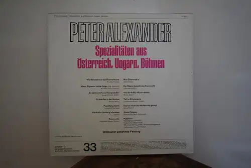 Peter Alexander ‎– Spezialitäten Aus Österreich, Ungarn, Böhmen