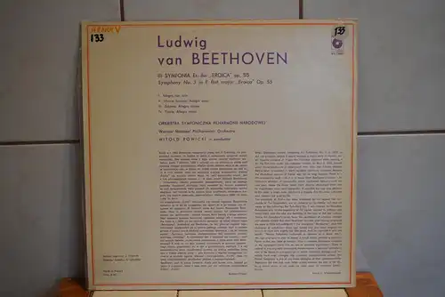 Beethoven, Orkiestra Symfoniczna Filharmonii Narodowej, Witold Rowicki ‎– Symphony No. 3 In E-Flat, Op. 55 "Eroica"