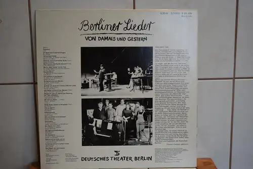 Deutsches Theater Berlin – Berliner Lieder Von Damals Und Gestern