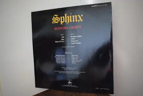 Sphinx  ‎– Burning Lights