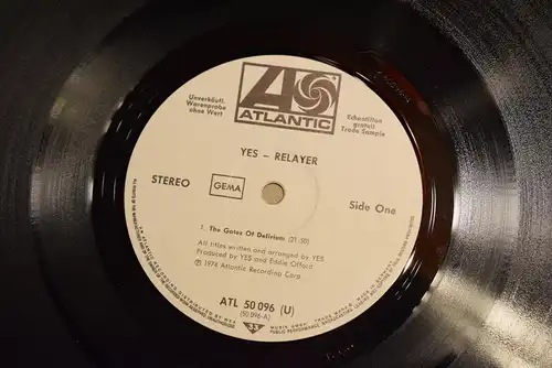 Yes ‎– Relayer " Seltene Atlantic Promo Pressung in sehr gutem Zustand "