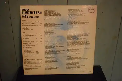 Udo Lindenberg & Das Panikorchester ‎– Alles Klar Auf Der Andrea Doria
