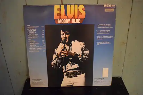 Elvis ‎– Moody Blue " Sammlerstück , deutsche Pressung die in England vertrieben wurde "
