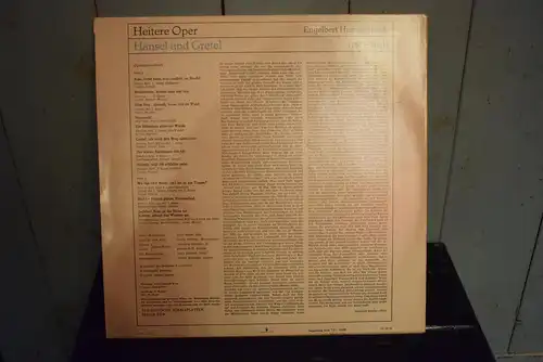 Engelbert Humperdinck (2) - Renate Hoff, Ingeborg Springer, Renate Krahmer, Gisela Schröter, Peter Schreier, Theo Adam, Dresdner Kreuzchor, Staatskapelle Dresden Dirigent: Otmar Suitner ‎– Hänsel Und Gretel