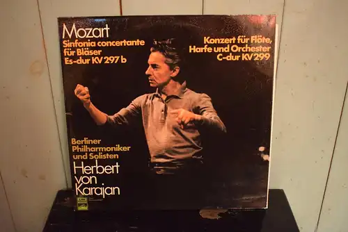 Mozart / Herbert von Karajan, Berliner Philharmoniker ‎– Sinfonia Concertante Für Bläser Es-dur KV 297b / Konzert Für Flöte, Harfe Und Orchester C-dur KV 299