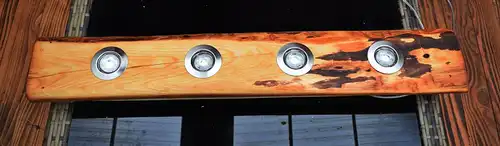 Deckenleuchte Kiefer , 60 Jahre abgelagertes Altholz , 4LEDs dimmbar , Oberfläche geölt (Leinoelfinis)