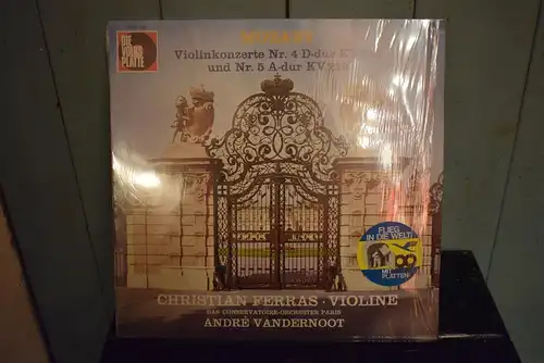 Mozart - Christian Ferras, Das Conservatoire-Orchester Paris, André Vandernoot ‎– Violinkonzerte Nr. 4 D-Dur KV 218 Und Nr.5 A-Dur KV 219