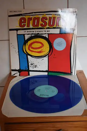Erasure ‎– It Doesn't Have To Be "Schönes Sammlerstück in Blue Vinyl, Maxi in Top Zustand  "