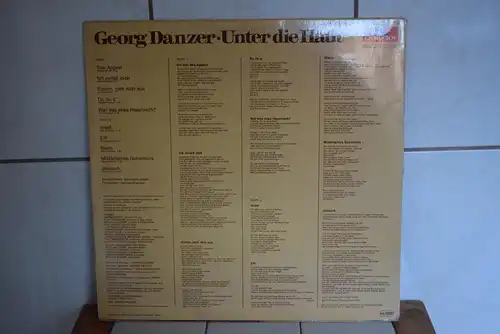 Georg Danzer ‎– Unter Die Haut