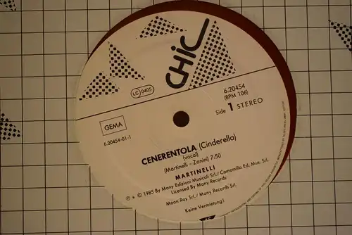 Martinelli ‎– Cenerentola (Cinderella) " Maxi Single in Orange Vinyl , sehr guter Zustand "