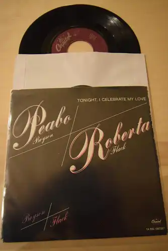 Peabo Bryson / Roberta Flack ‎– Tonight, I Celebrate My Love / Born to love 