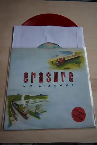 Erasure ‎– Oh L'Amour / March On down the Line " Deutsche Erstpressung in Red Vinyl "