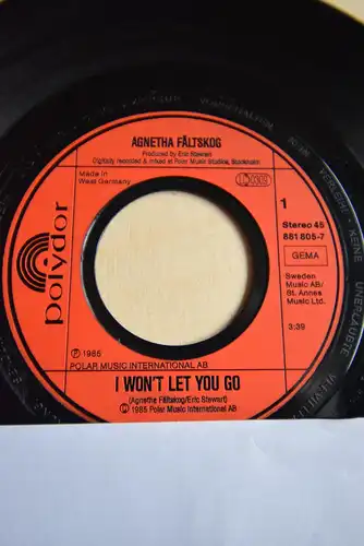 Agnetha Fältskog ‎– I Won't Let You Go / Youre there