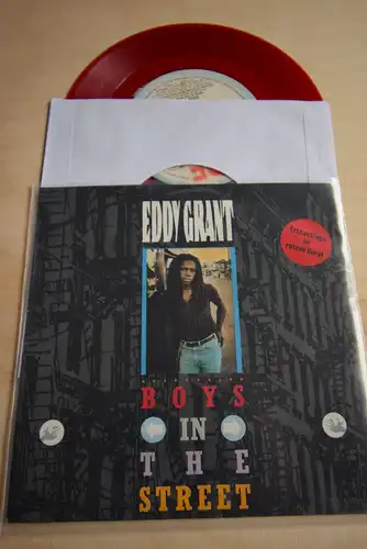 Eddy Grant – Boys In The Street / Time to let go " Deutsche Erstpressung in Red Vinyl "