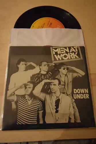 Men At Work ‎– Down Under / Who can it be now " Seltene Brasilien Pressung , spielt auf 33 U/min mit kleinem Mittelloch wie eine LP " 