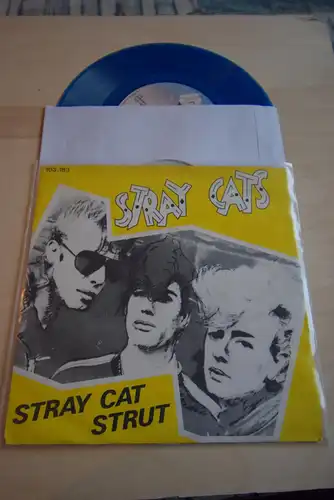 Stray Cats ‎– Stray Cat Strut / Drink that Bottle down " Seltene Sammlerpressung in Blue Vinyl "