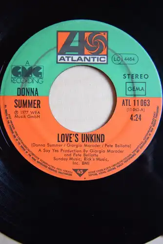 Donna Summer ‎– Love's Unkind / Black Lady