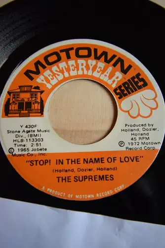 The Supremes ‎– Stop! In The Name Of Love / Back In My Arms Again