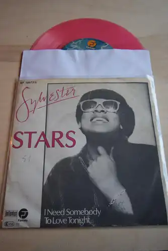 Sylvester ‎– Stars / I need somebody to love tonight  " Deutsche Erstpressung in Pink Vinyl "