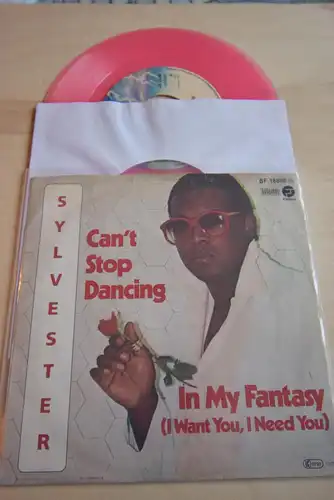 Sylvester ‎– Can't Stop Dancing / In My Fantasy (I Want You, I Need You)  " Deutsche Erstpressung in Pink Vinyl "