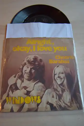 Windows  ‎– Alright, Okay, I Love You / Cheerio Barabas