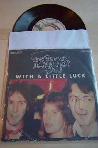 Wings  ‎– With A Little Luck / Backwards Traveller - Cuff Link