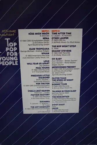 Die Allianz Präsentiert: Top Pop For Young People " Witziger Sampler , Werbe Bild Platte "