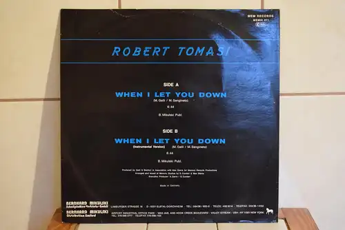 Robert Tomasi ‎– When I Let You Down