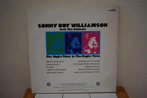 Sonny Boy Williamson & The Animals ‎– The Night Time Is The Right Time