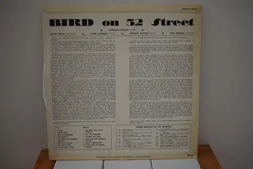 Charlie Parker ‎– Bird On 52nd Street