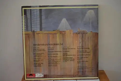 Franz Josef Degenhardt ‎– Liederbuch Franz Josef Degenhardt - Von Damals Und Von Dieser Zeit