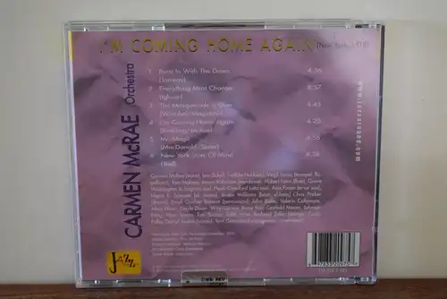 Carmen McRae Orchestra ‎– I'm Coming Home Again (New York, 1978)