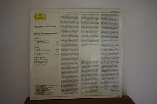 Alexander von Zemlinsky, LaSalle Quartet ‎– Streichquartett • String Quartet No. 2, Op. 15