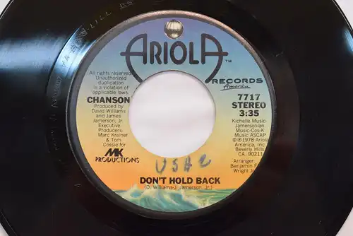 Chanson – Don't Hold Back